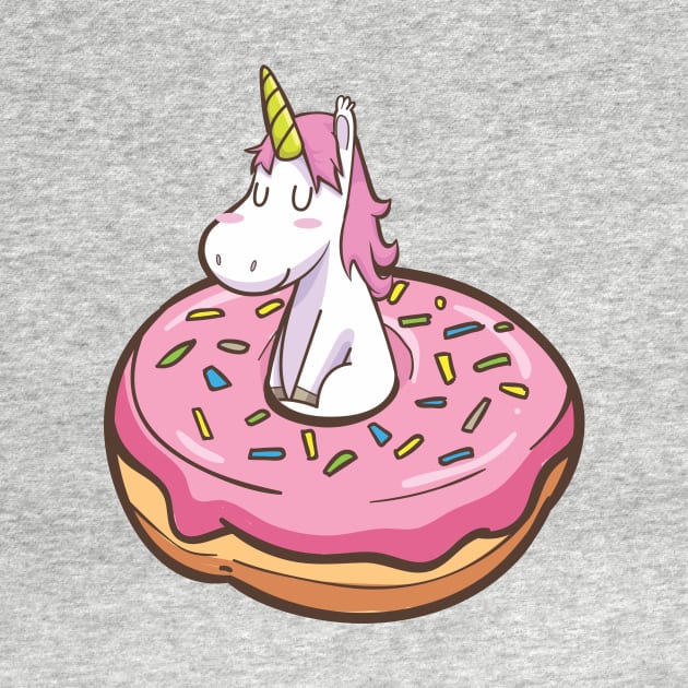 Donut disturb - Cute little unicorn on a donut you and your kids would love! - Available in stickers, clothing, etc by Crazy Collective